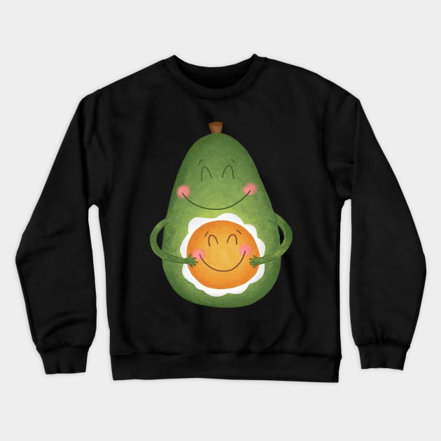 Avocado and Egg Crewneck Sweatshirt by Dogwoodfinch